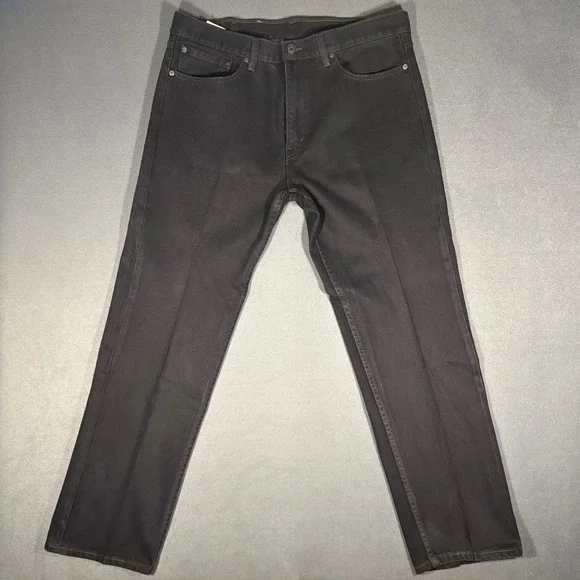 505™ Levi's Regular Fit Men's Jeans Straight‎ Leg 38x32 - Black