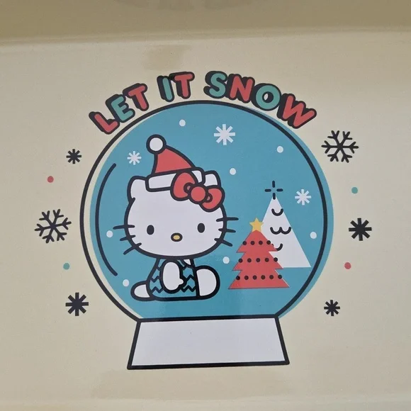 Hello Kitty Yellow Snow Globe Rectangular Baker