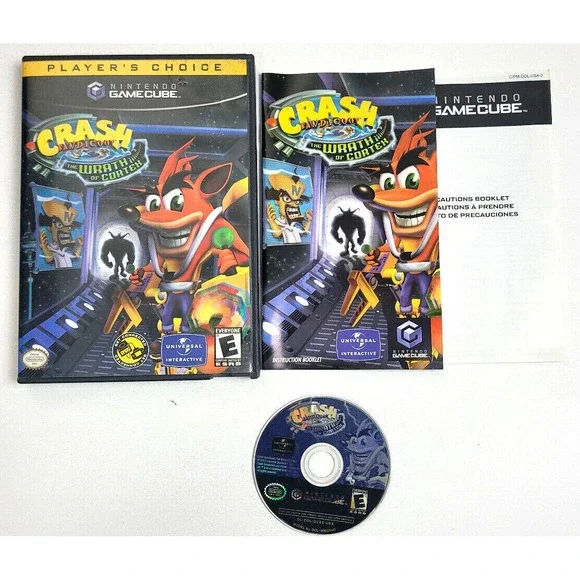 CRASH BANDICOOT THE WRATH OF CORTEX - GAMECUBE ‎ - COMPLETE! *PLAYER'S CHOICE*