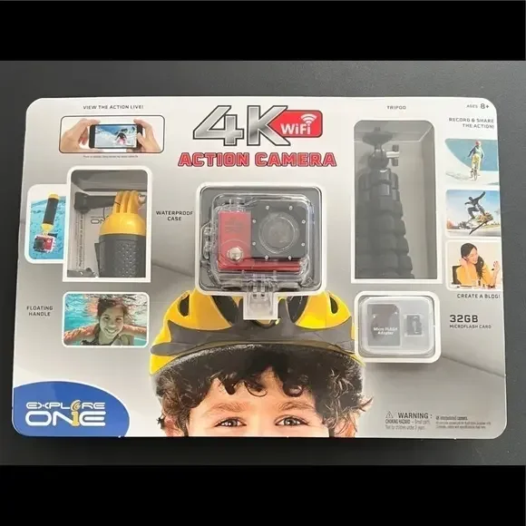 New Explore One 1080p Action Video Waterproof WIFI Camera with Accessori…‎