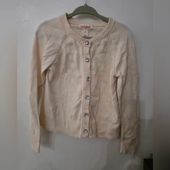 Cat & Jack Beige Button-Up Cardigan