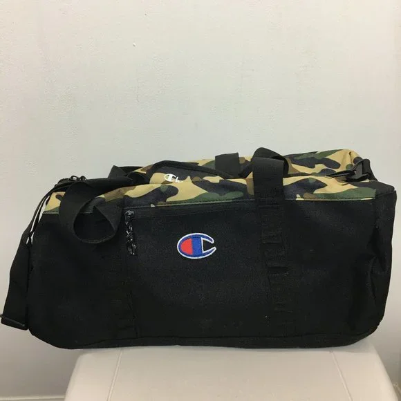 Champion camo & Black Gym Duffle Duffel bag NEW