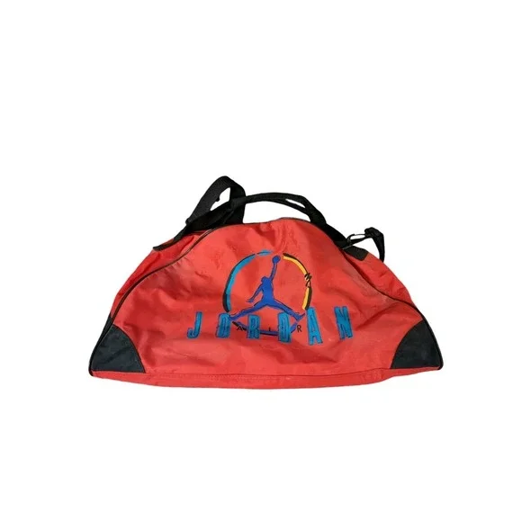 Vintage Air Jordan Jumpman Duffel Bag 90s White Tag Colorful Red