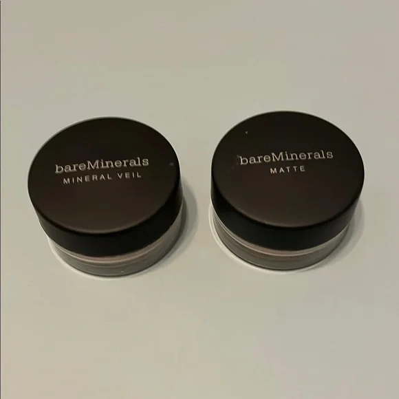 bareMinerals Illuminating Mineral Veil & Matte Foundation Medium Beige Duo NEW