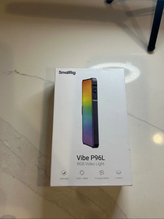 Vibe P96L RGB Video Light — Black with Rainbow RGB Panel new in box