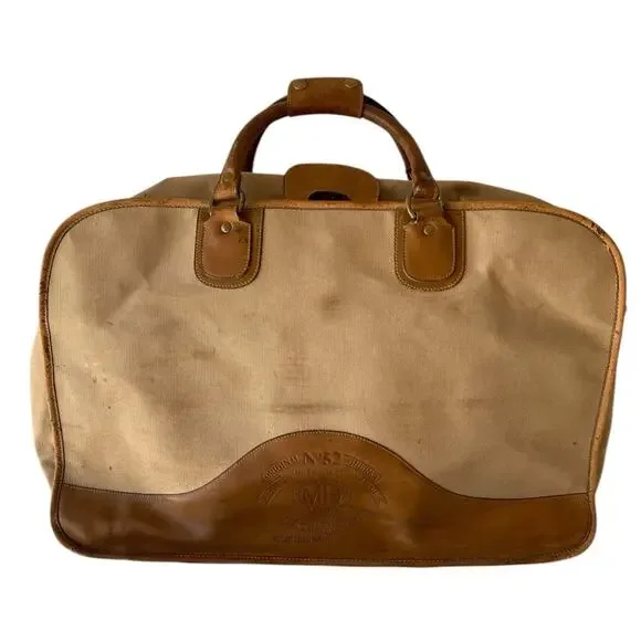 GHURKA “THE TRAVELER 1” Tan Canvas Carry-on Suitcase Safari Marley Hodgson