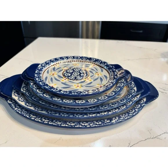 5- Temptations by Tara Old World  Ceramic Oval/Round Serving Platters