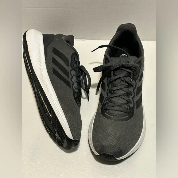 Adidas Charcoal and White Running Shoes