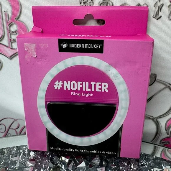 Modern Monkey #NOFILTER Pink Studio Quality Ring Light For Selfies & Video
