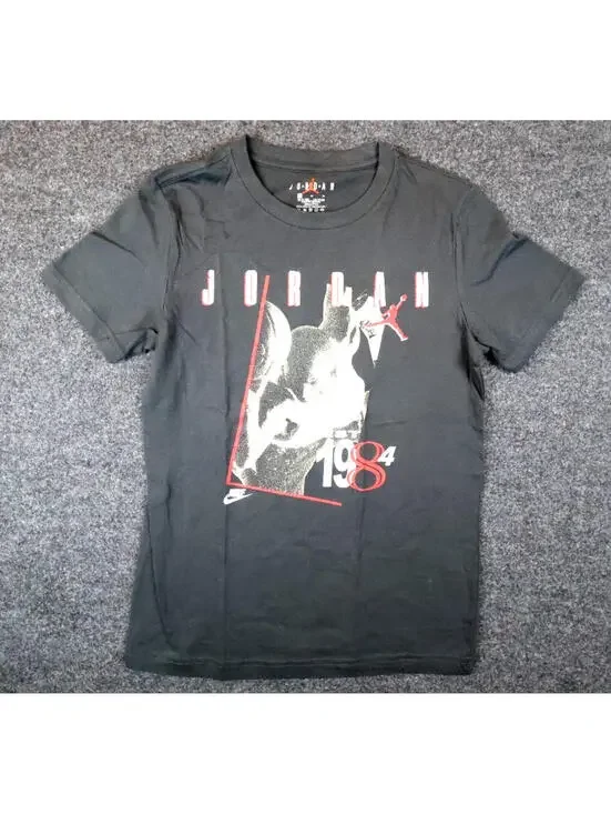 Nike Air Jordan Boys Medium (10-12) Black Graphic 1984 Jumpman Tee NWT
