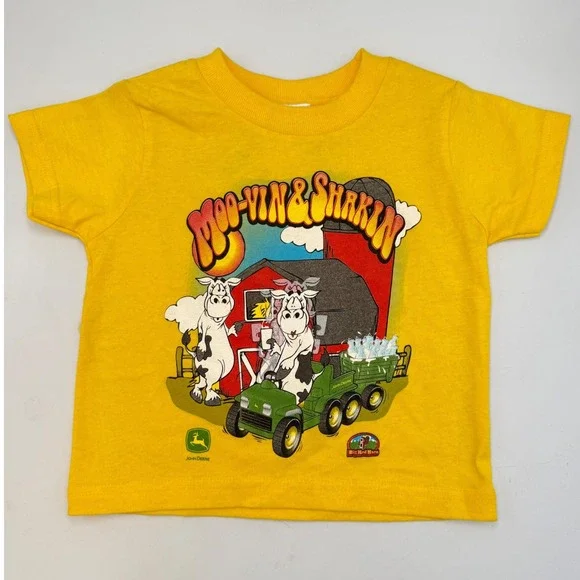 John Deere Moo‑vin & Shakin' Farm Graphic‎ Kids Tee Size 2 RC2 Racing Champions