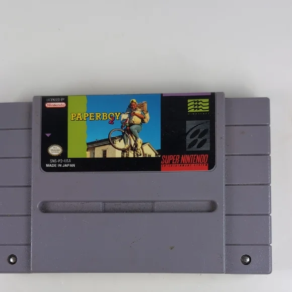 Super Nintendo - Super Paperboy Game Cartridge