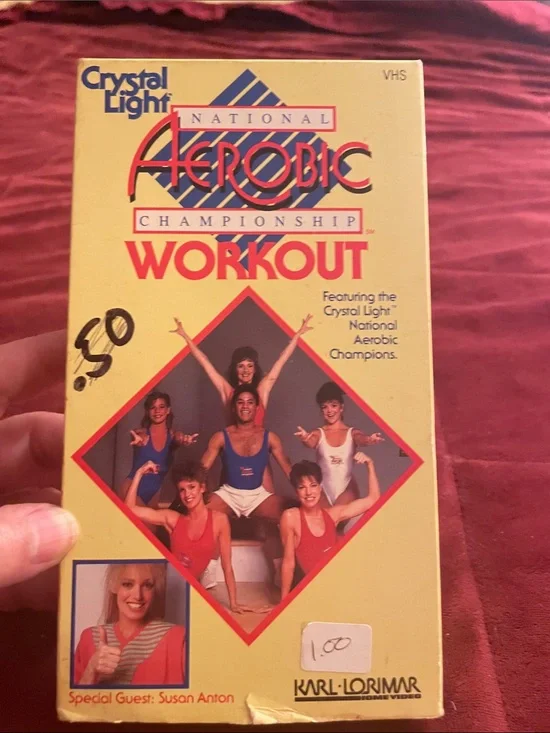 Crystal Light National Aerobic Championship Workout VHS - Yellow/Red