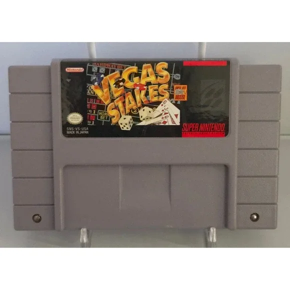 Vegas Stakes - SNES Super Nintendo - Authentic Stamp - Tested & Working