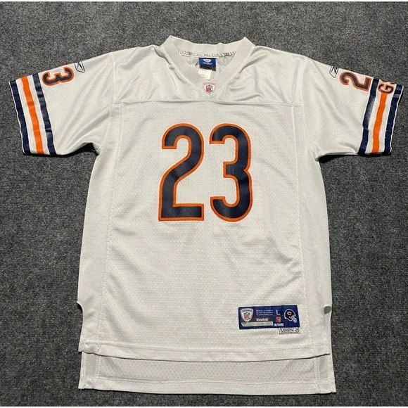 Vintage Devin Hester Chicago Bears Jersey Youth Large 14-16 White Reebok NFL 23