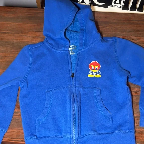 Kansas Jayhawks Child's Hoodie with Baby Jayhawk