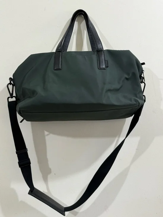 Away Deep Green Duffel Bag with Black Straps