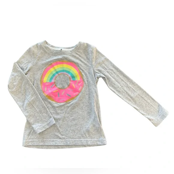 Girls Donut Shirt, Gray, Small, 6/6X, Circo