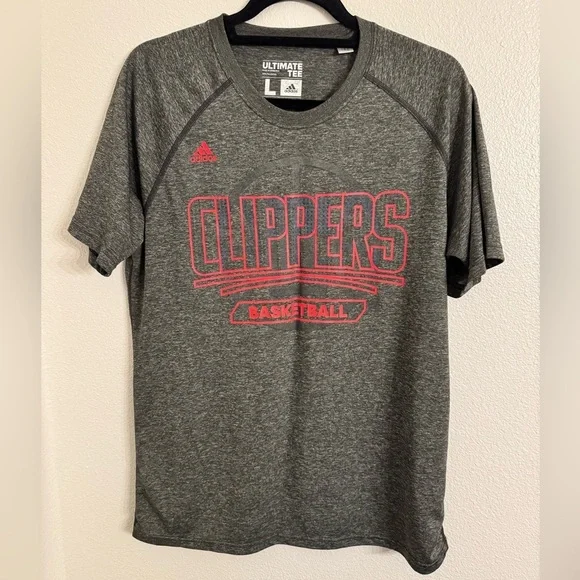 Los Angeles Clippers Adidas Ultimate Tee Climalite NBA Basketball T LG