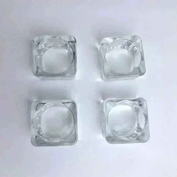Set of 4 Tea Light Candle Holder Wedding Party Table Home Decorative Gla…