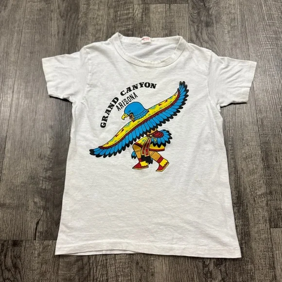 Vintage 70s 80s Grand Canyon Arizona Native American T Shirt Youth 16