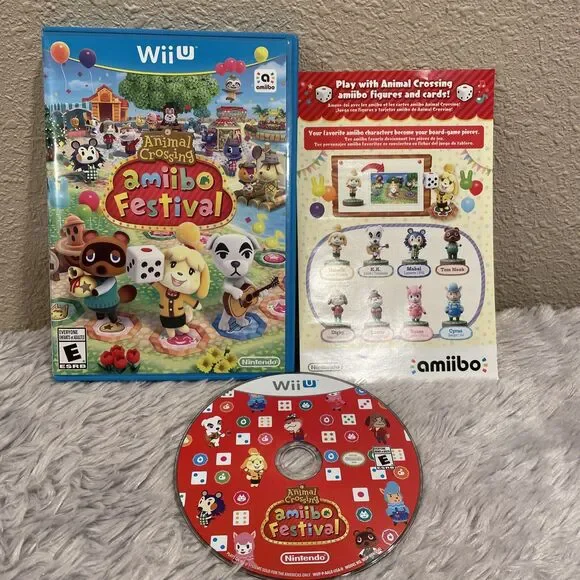 Animal Crossing Amiibo Festival (Nintendo Wii U, 2015) Complete CIB