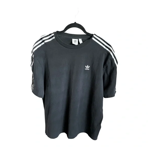 Adidas Originals Black Trefoil Logo T-Shirt Size S | 3-Stripes Tee Classic Fit