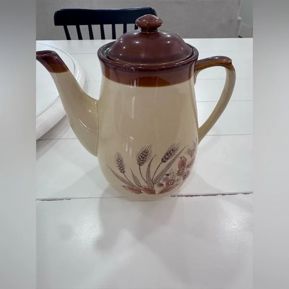 Vintage Floral Ceramic Coffee Pot