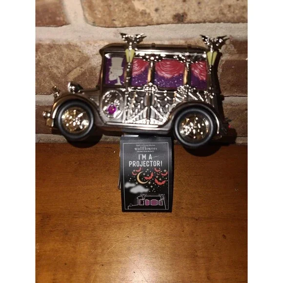 Bath & Body Works Spooky Hearse  Wallflower Plug In Light Up Tri Projector NWT