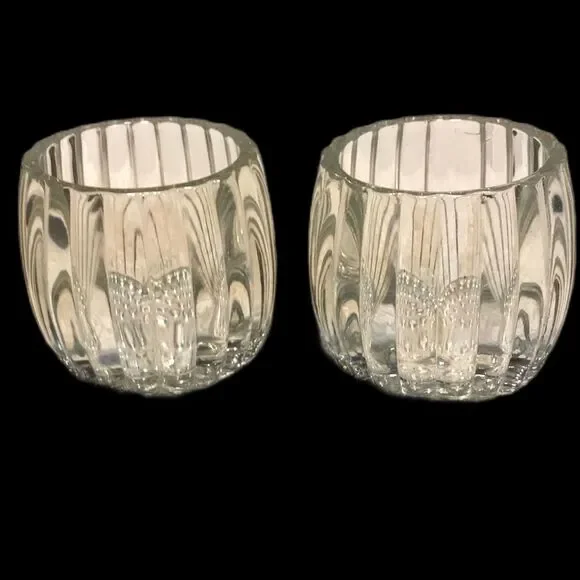 Heavy glass votive cups