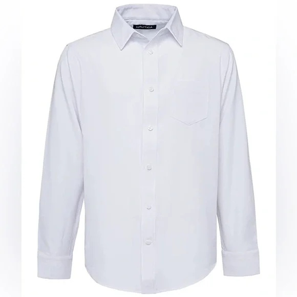 Nautica Boys 'XL 18-20 Synthetic Woven Long Sleeve Shirt boys Uniform Boys S8