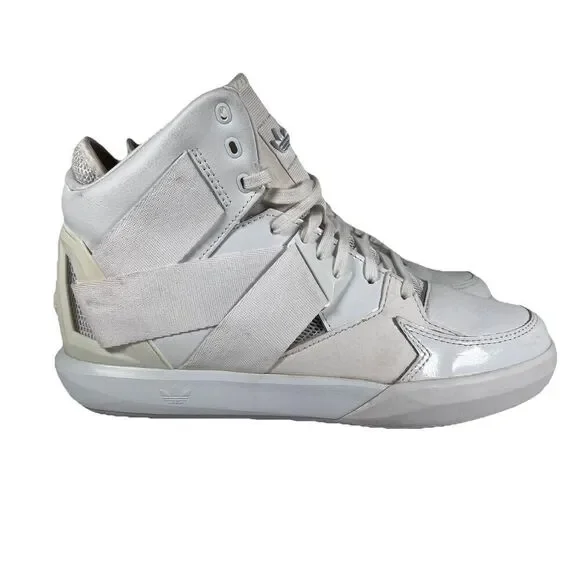 Adidas Originals C-10 Mid White Lace Up Basketball Shoes Sneakers Men's Size 6.5