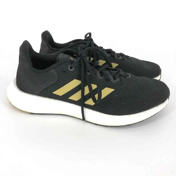 Adidas‎ Pureboost 21 Sneakers Black Gold White Men's Size 8.5