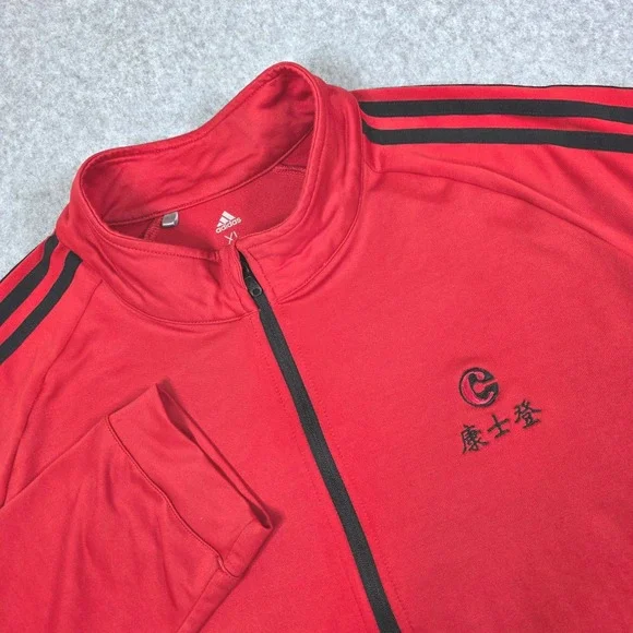 Adidas Golf 1/4 Zip Pullover Men's Size XL Red/Black Athleticwear Training Top‎
