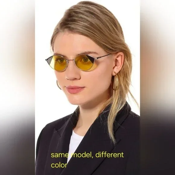 NEW Fendi Women's Sunglasses Cut Eye Rose Silver Cat Eye FF0342/S 51-23-140