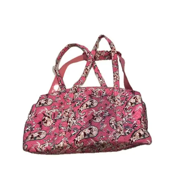 Pink Paisley Soft Shell Tote/ Duffel Bag 20