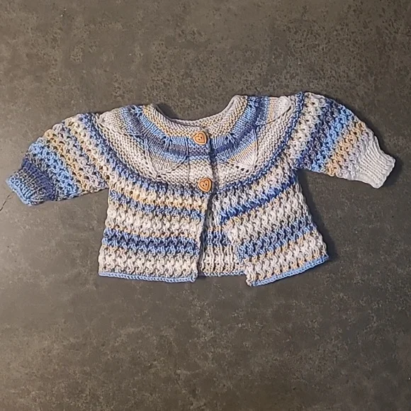 BOHO HANDMADE KNIT BABY CARDIGAN SWEATER