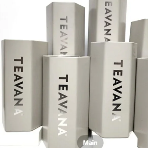 Set of 2Teavana NEW Collectible Stone Gray Special Edition Honeycomb Tea Tin w/L
