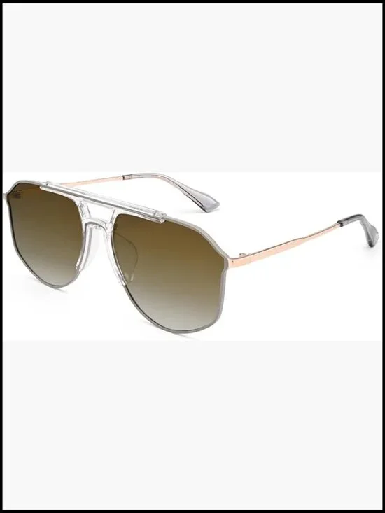 Polarized Aviator Sunglasses Oversized Metal UV400 Flat Top