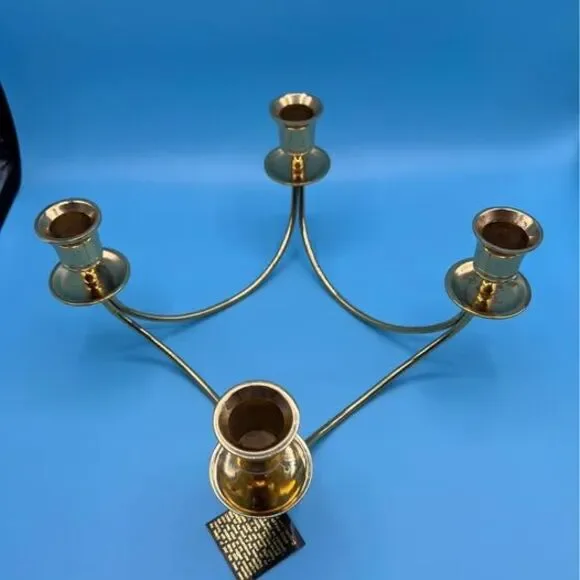 Advent, Brass Candelabra Quartet Candlestick Holder
