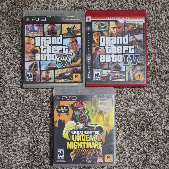 PS3 Grand Theft Auto And Red Dead Redemption Video Game Collection PlayStation 3