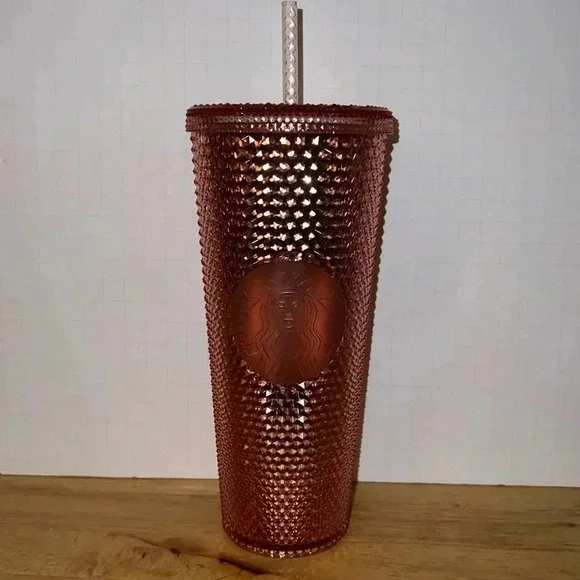 Starbucks Limited Edition Rose Gold‎ Studded Tumbler Venti 24oz Cup HTF