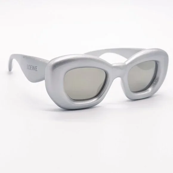 NEW LOEWE LW40117I 20C SILVER UNISEX SUNGLASSES LOEWE