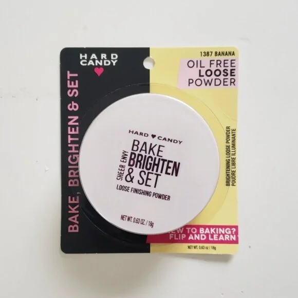 Hard Candy Bake Brighten and Set Loose Finishing Powder Oil Free 1387 Banana NWT