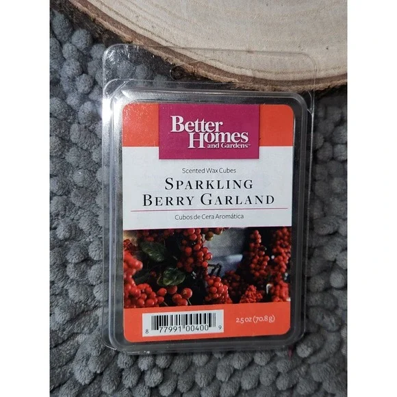 Better Homes and Gardens Sparkling Berry Garland Scented Wax Cubes 2.5 Oz~RARE