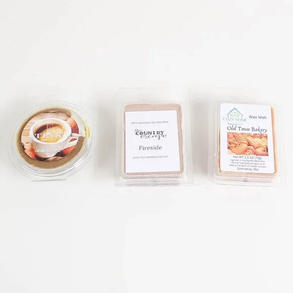 Lot of 3 Wax Melts Coffee Fireside Bakery Scented Cubes Tarts Home Fragrance
