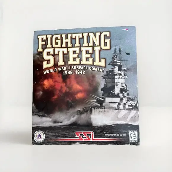 FIGHTING STEEL : 1939-1942 (PC,‎ 1999) Windows SSI Video Game, CD-ROM Big Box