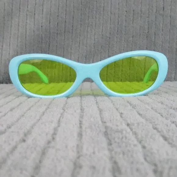 New Divine Eyewear Medusa Light Blue/Clear Yellow Sunglasses Women's NWT