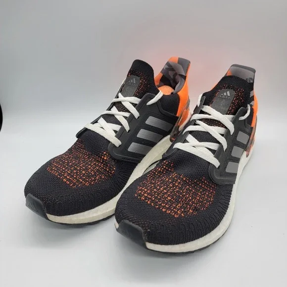 Size 8.5 - Adidas UltraBoost 20 Black Signal Orange Camo