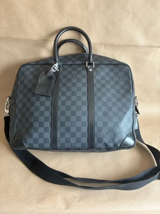 Louis Vuitton Damier Graphite Canvas Porte Documents Voyage GM Travel Bag